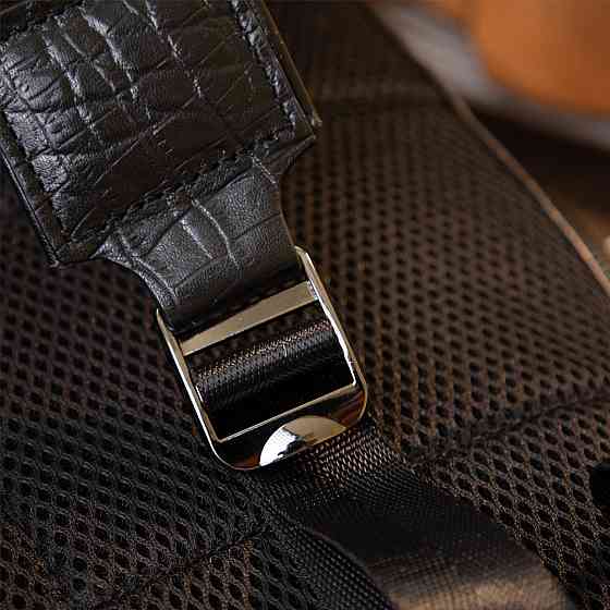 Рюкзак під рептилію шкіряний Vintage 20431 Чорний Київ