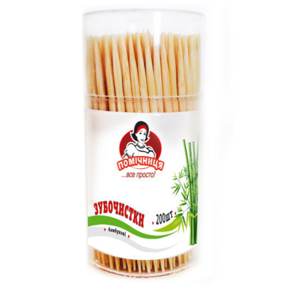 Зубочистки Помічниця Бамбукові 200 шт. (4820164966648) Вінниця - фото 1