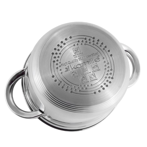 Набір каструль 6 предметів (каструлі 4,5/6,3/7,8л)  нержавіюча сталь 5630S KAMILLE Житомир - фото 9