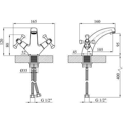 Змішувач Kroner Rhein-C010 (CV018074) Вінниця - фото 7