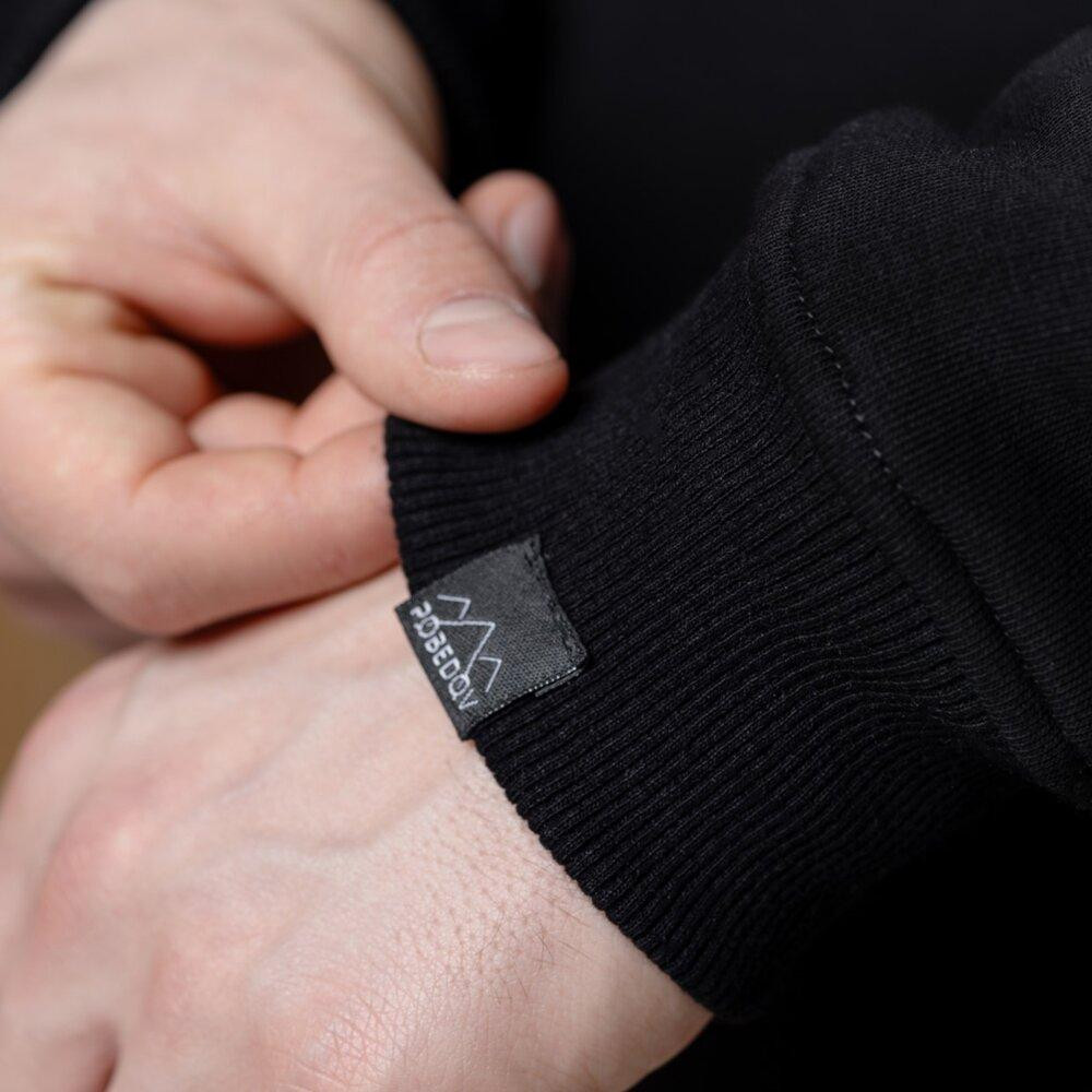 Свитшот Slavni оверсайз мужской черный, Свитшот Slavni Ample тринитка начес черный Киев - изображение 2