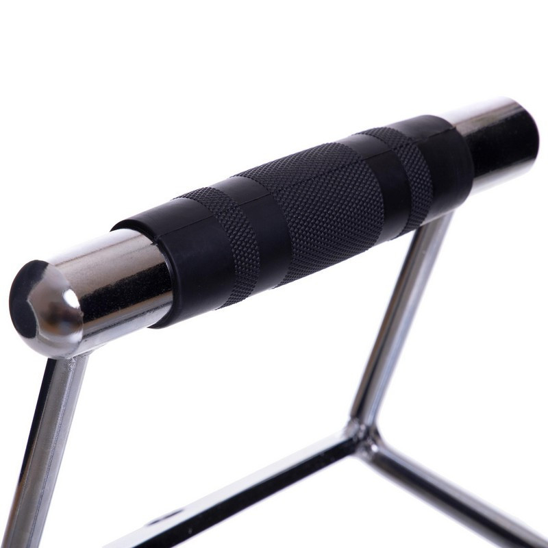 Рукоятка для тяги к животу (узкий параллельный хват) обрезиненная Zelart 2730 хром Киев - изображение 8