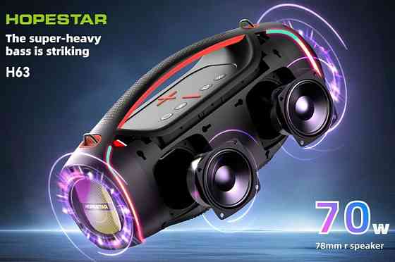 Колонка Hopestar H63 8800mAh 70W Bluetooth RGB. Харків