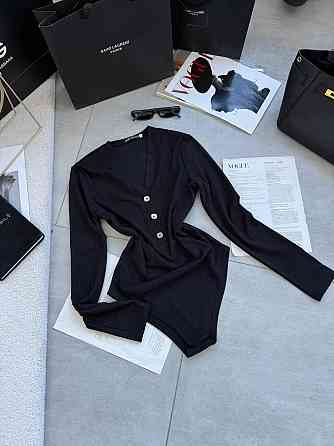 Женское теплое базовое боди из ангоры рубчик Черный, 48/50 Одесса