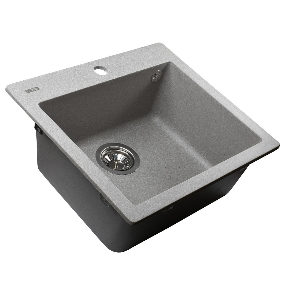 Гранітна мийка Globus Lux AOSTA сіiрий камiнь 490x455мм-А0005 Тернопіль - фото 3