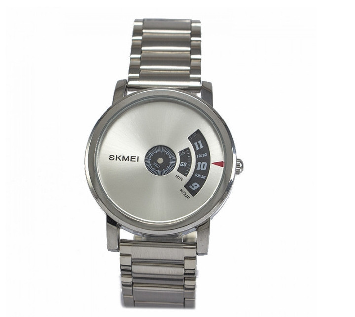 Чоловічий годинник Skmei 1260 оригінальні silver black Вінниця - фото 11