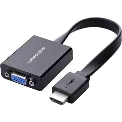 Переходник HDMI M to VGA F + 3.5mm + Micro USB black Ugreen (40248) Винница