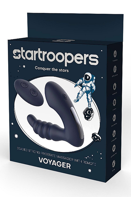 Массажер простаты с вибрацией и пультом управления Dream Toys Star Troopers Voyager, черный Sex Aura Киев - изображение 4