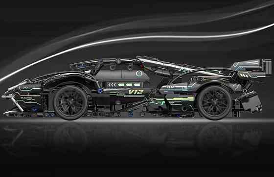 Конструктор спорткар на радиоуправлении Technic Supercar 1:14 с моторами и подсветкой 1148 деталей черный Киев