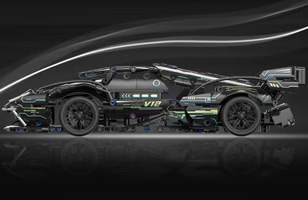 Конструктор спорткар на радиоуправлении Technic Supercar 1:14 с моторами и подсветкой 1148 деталей черный Киев - изображение 5