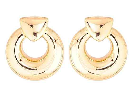 Сережки пусети позолота 18K «Декоративні кільця» 285911 ТМ XUPING Київ
