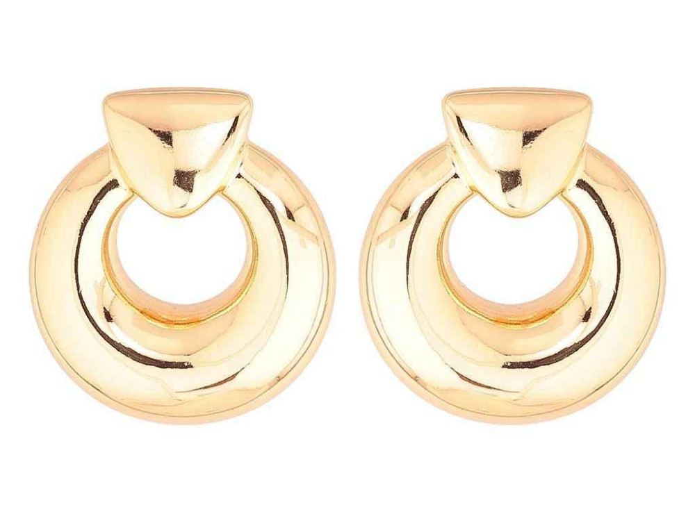 Сережки пусети позолота 18K «Декоративні кільця» 285911 ТМ XUPING Київ - фото 1