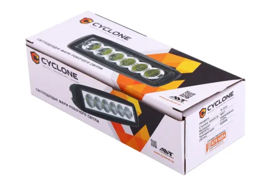 Фара дневного света 150* 38*40мм Cyclone  6 Epistar 3W/1800лм/6000К (рассеянный ближний) Винница
