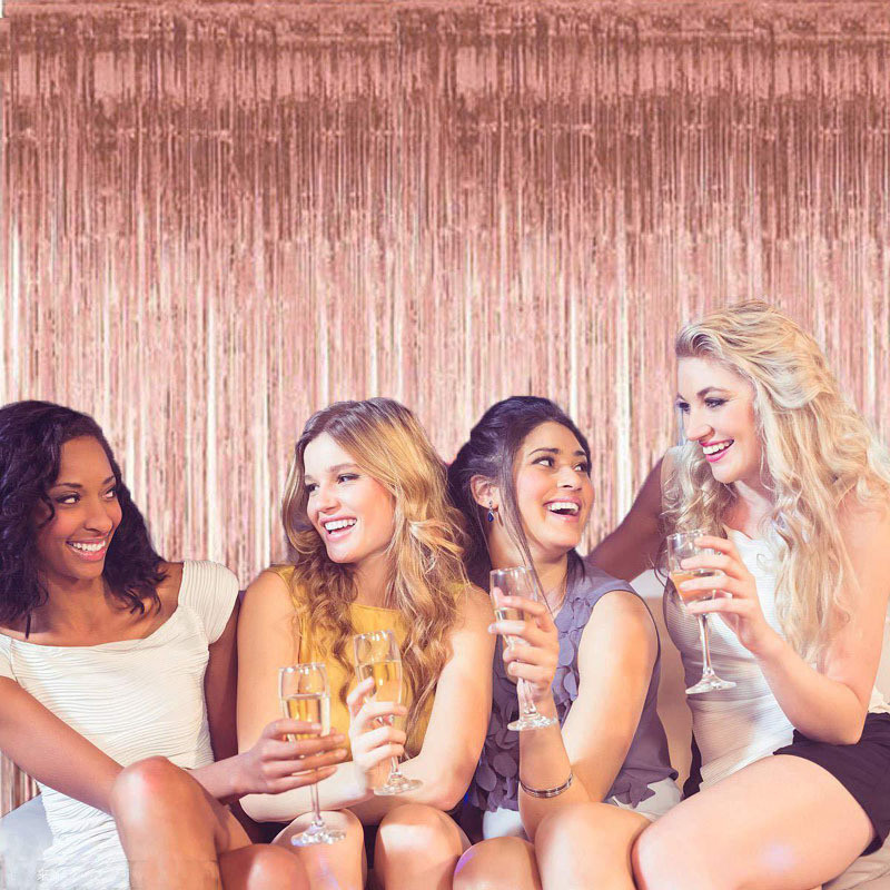 Дощик для фотозони прикраса 245 см на 92 см рожеве золото Київ - фото 10