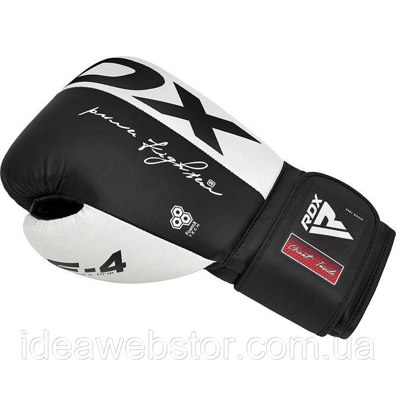 Боксерские перчатки RDX F4 White для тренировок спарринга фитнеса и единоборств 12 ун. Киев - изображение 10