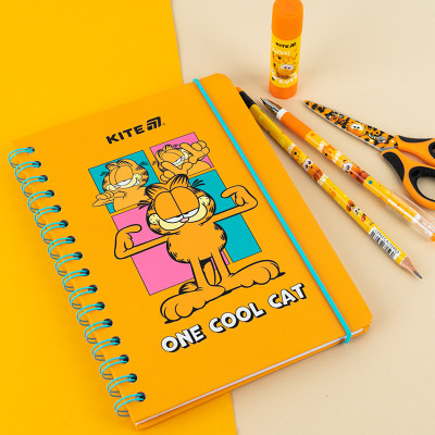 Блокнот Kite на спіралі A5 Garfield , 80 аркушів, клітинка (GF25-190) Вінниця - фото 4