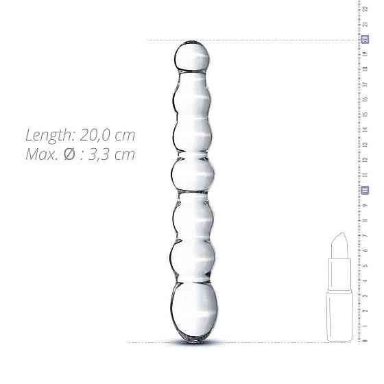 Стеклянный дилдо в виде бусин Gildo Glass Dildo No. 19 Sex Aura Киев