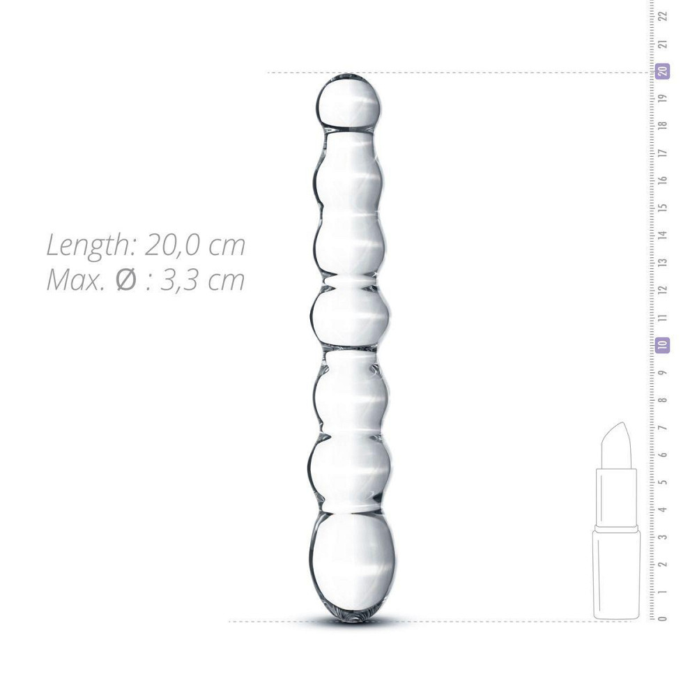 Стеклянный дилдо в виде бусин Gildo Glass Dildo No. 19 Sex Aura Киев - изображение 4