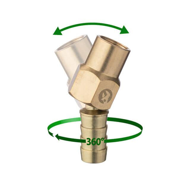 Шарнір поворотний, внутрішня різьба 1/4" на шланг 12 мм, латунь, STORM INTERTOOL PT-2203 Київ - фото 4