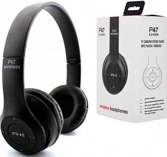 Бездротові навушники P47 Wireless — Bluetooth, MP3, мікрофон. Харків
