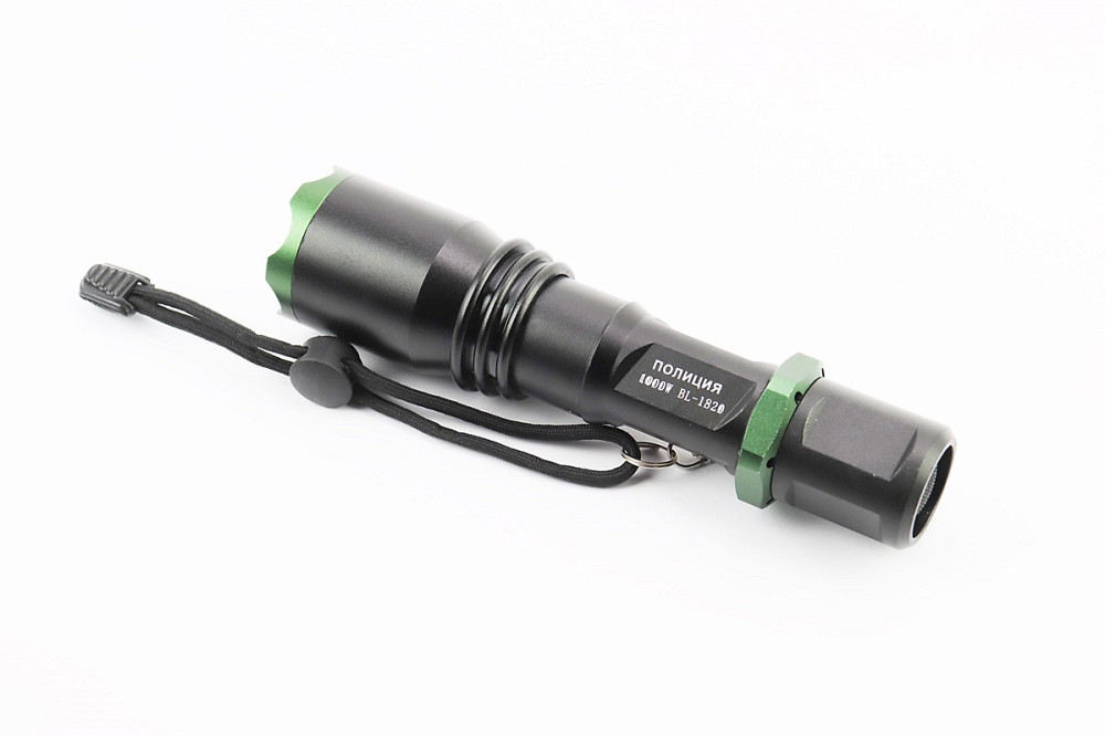 Ліхтар передній 1 діод 2800 lumen алюмінієвий, Li-ion 3.7V 3800mAh з зарядкою, вологозахисний, чорний BL-1820 Київ - фото 2