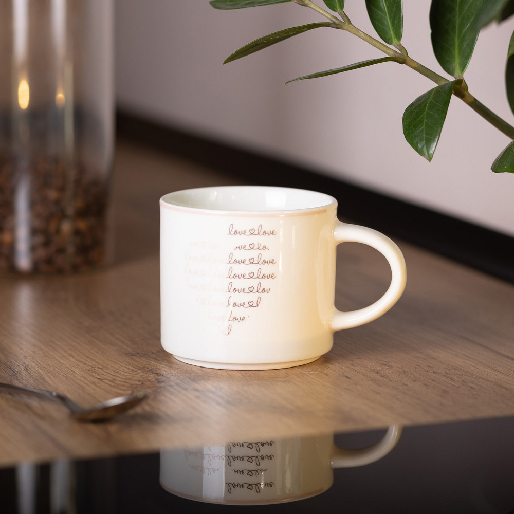 Кружка фарфоровая 350 мл для кави та чаю, біла Київ - фото 4