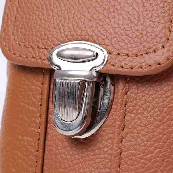 Мужская сумка на пояс на два отделения из натуральной кожи Vintage 22737 Рыжий Киев