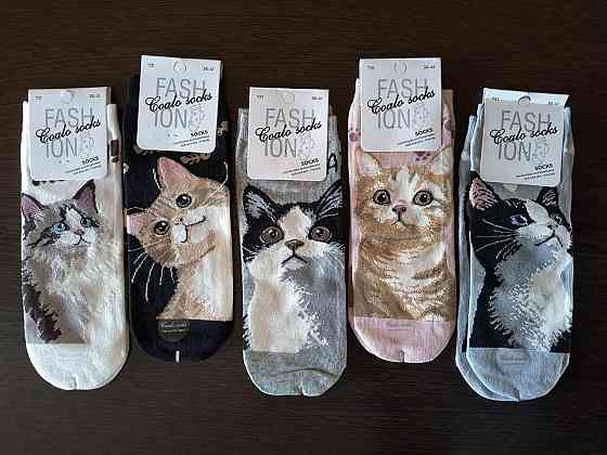 Носки женские в наборе из 5шт. Яркие женские носки с приколами. Coalo socks. Размер 36-41 Киев