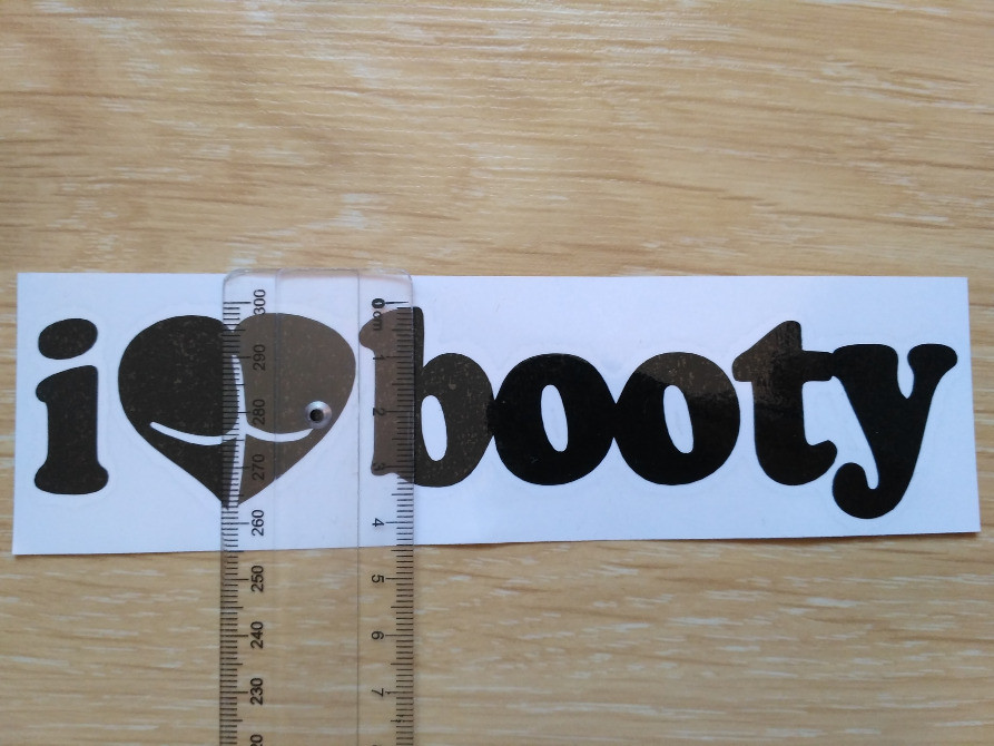 Наклейка на авто I Love Booty-Я люблю видобуток Чорна Київ - фото 3