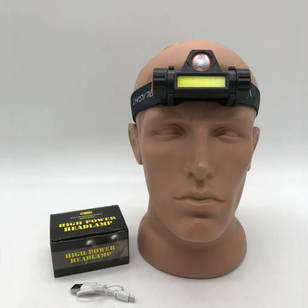 Налобний LED ліхтар 2в1 BL-8101 XPE+COB, з USB / Потужний акумуляторний ліхтарик на голову з магнітом Київ - фото 10