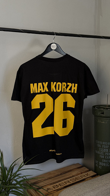 Футболка Max Korzh 26 Динамо Київ Ukraine — фанатська футболка з принтом L, Графітовий Чернівці - фото 1