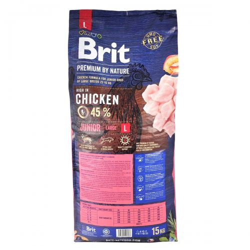 Корм сухой Brit Premium Dog Junior L для щенков и молодых собак больших пород от 1 до 24 месяцев весом 25-45 кг с курицей. Киев - изображение 4