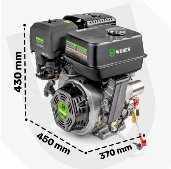 Двигун внутрішнього згоряння 420 см3 15 л.с. ВАЛ 25,4 мм Wuber (Польща) Київ