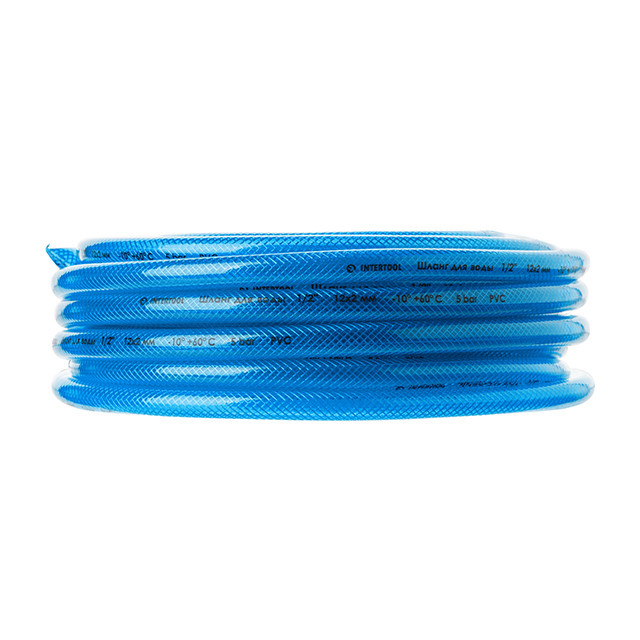 Шланг для води 3-х шаровий 1/2 ", 20м, армований, PVC INTERTOOL GE-4053 Київ - фото 3