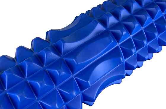 EasyFit Масажний ролик EasyFit Grid Roller 33 см v.1.2 із заглушками з обох сторін (синій) Київ