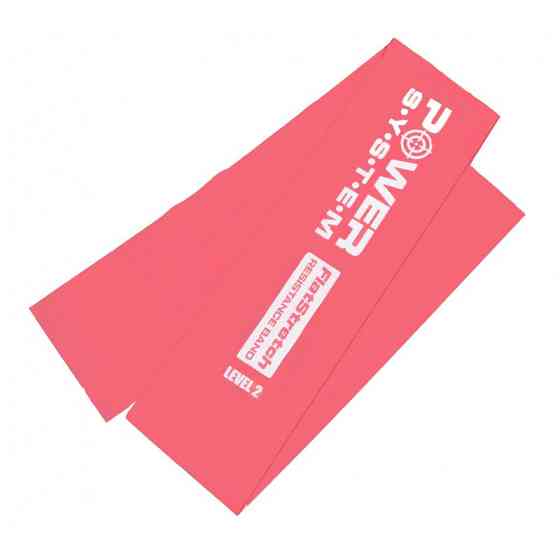 Стрічка-еспандер для спорту та реабілітації Power System PS-4122 Flat Stretch Band Level 2 Red (15-25кг.) Луцьк