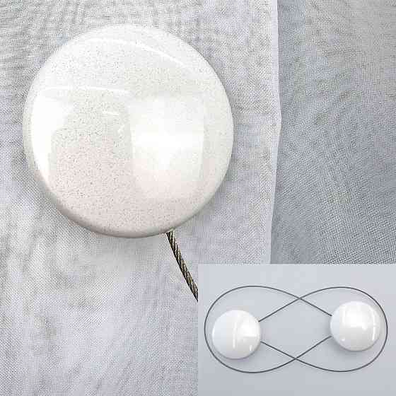 Магниты для штор и гардин Круг 2 шт Белый (81-285) Киев