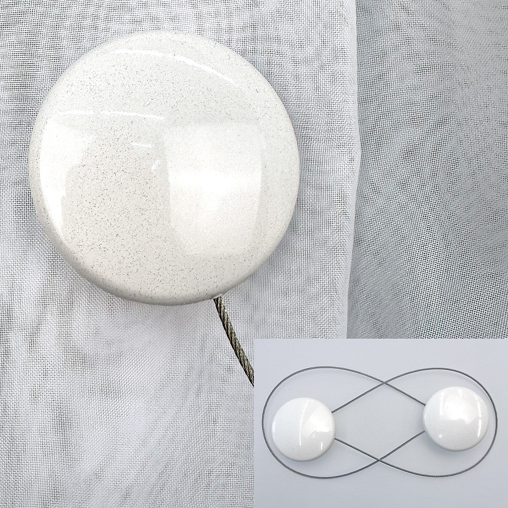 Магниты для штор и гардин Круг 2 шт Белый (81-285) Киев - изображение 1