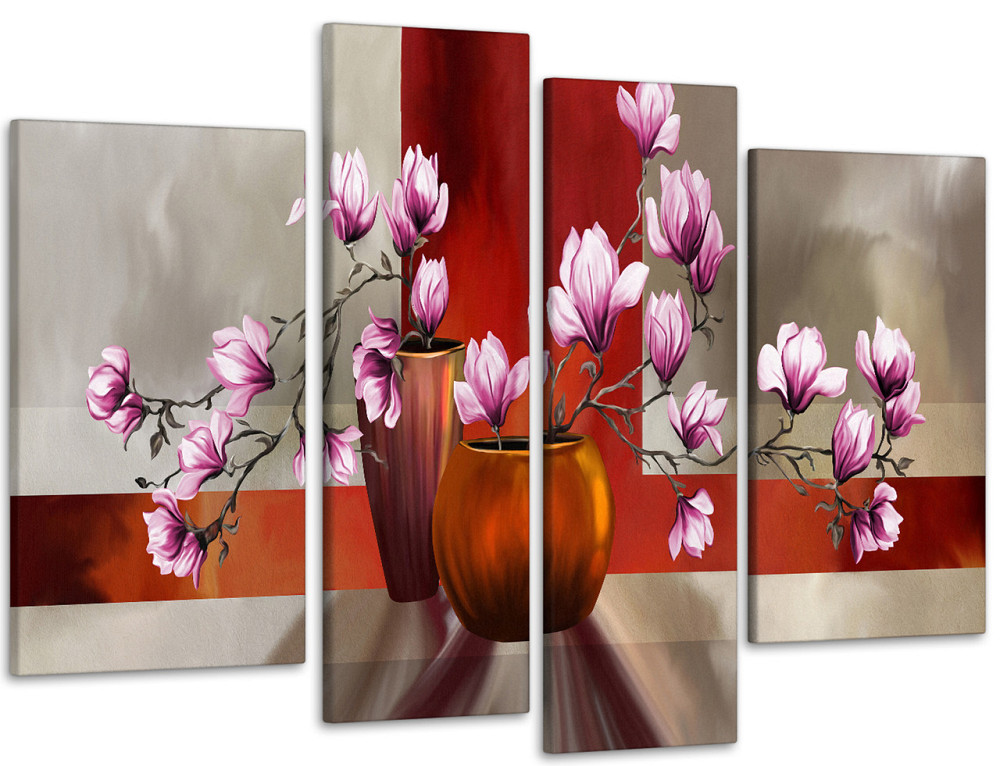 Модульная картина Абстракция Магнолия Art-90_4 110х160 см Киев - изображение 1
