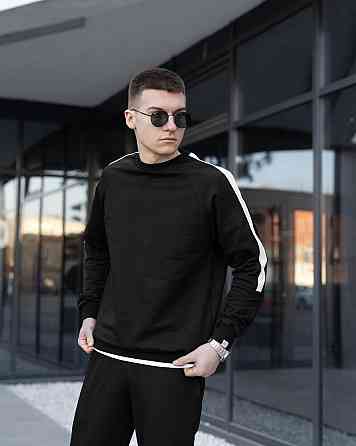 Трикотажний чоловічий спортивний костюм чорний Pobedov Black moon Київ