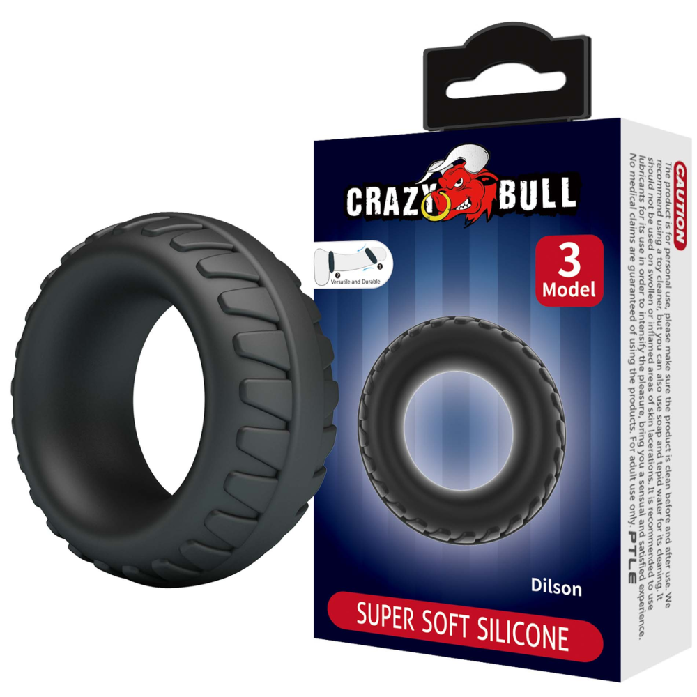 Ерекційне кільце Crazy Bull №3 - Dilson super soft silicone, BI-210353 Sex Aura Київ - фото 1