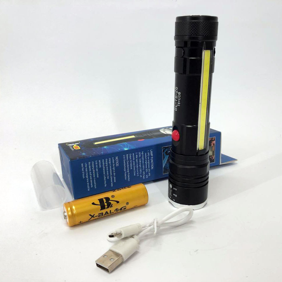 Ліхтар світлодіодний тактичний Police T6-26+T6+COB, Кращий тактичний ліхтар ручний металевий CH-23 Львів - фото 11