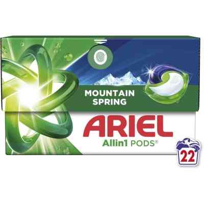 Капсули для прання Ariel Pods All-in-1 Гірське джерело 22 шт. (8700216765466) Вінниця