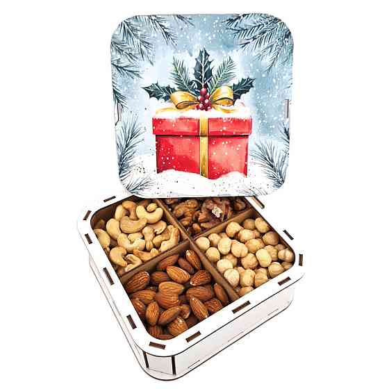 Новогодний набор орехов №245 на Новый Год для девушки, женщине, коллегам, учителю, сестре, подруге, маме, мужчине Одесса