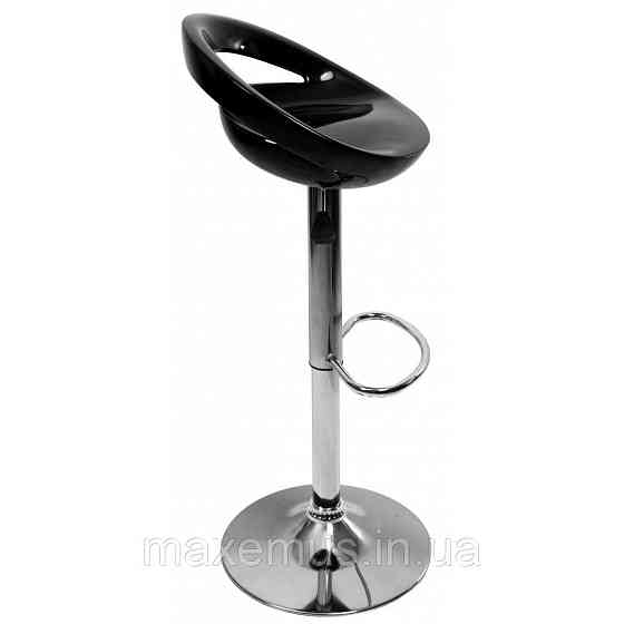 Стул для барной стойки с спинкой на кухню кресло барное высокое Hoker пластик ABS Bonro B 085 черный Львов