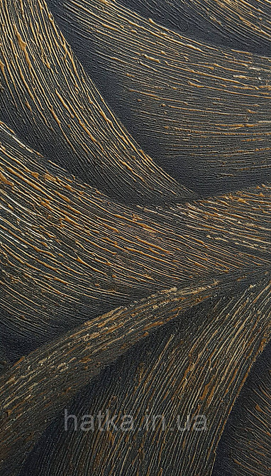 Шпалери вінілові на флізеліні Ritus Marburg метрові геометрія смуги фігури 3д чорні золотисті Київ - фото 2