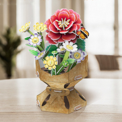 Пазл Cubic Fun трехмерный Букет цветов Камелия (W3302h) Винница - изображение 3