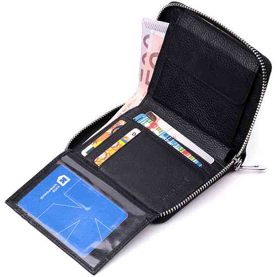 Женский отменный кошелек из натуральной кожи ST Leather 22449 Черный Киев