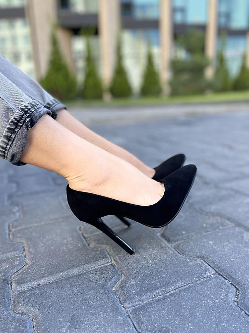 Туфлі жіночі LENA MELIANI чорні еко-замша каблук 11.5см 38р. (3560) Коломыя - изображение 7