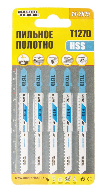 MASTERTOOL Полотно пильне для лобзика MASTERTOOL T127D 5 шт кольоровий метал прямий різ 8TPI/10 Коломия - фото 4